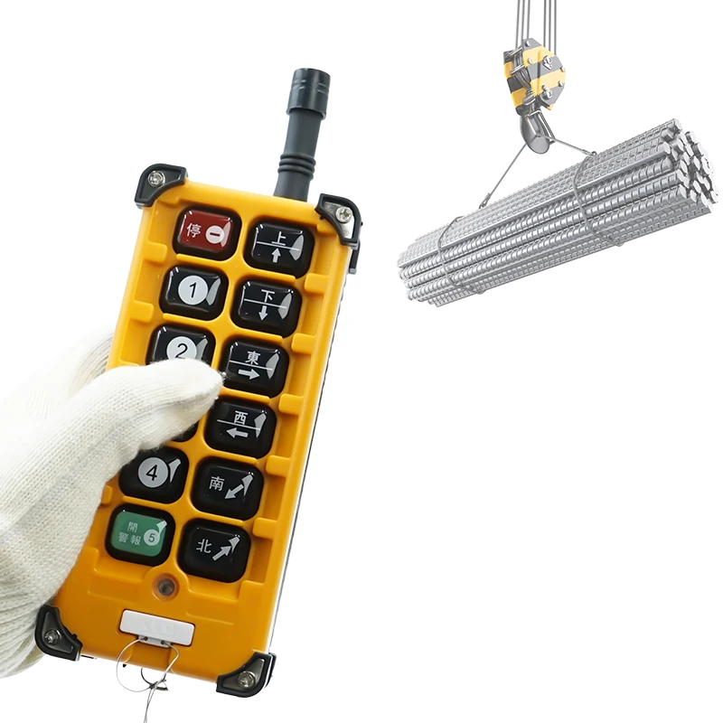 F23-A++ مصنع بالجملة 8 أزرار مقاوم للماء رافعة عالمية لاسلكية للتحكم عن بعد للصناعة