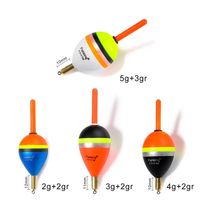 Fishing Float 2.0+2.0gr/5.0+3.0gr Floats Bobbers Light Stick Floats Indicator Slip Drift Tube Buoy Strike Fishing Accessories