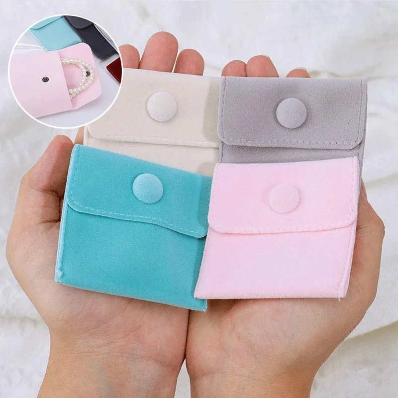 Jewelry Pouch Soft Velvet Mini Jewellery Packaging Jewelry Box Necklace Earrings Rings Storeage SSBZD06