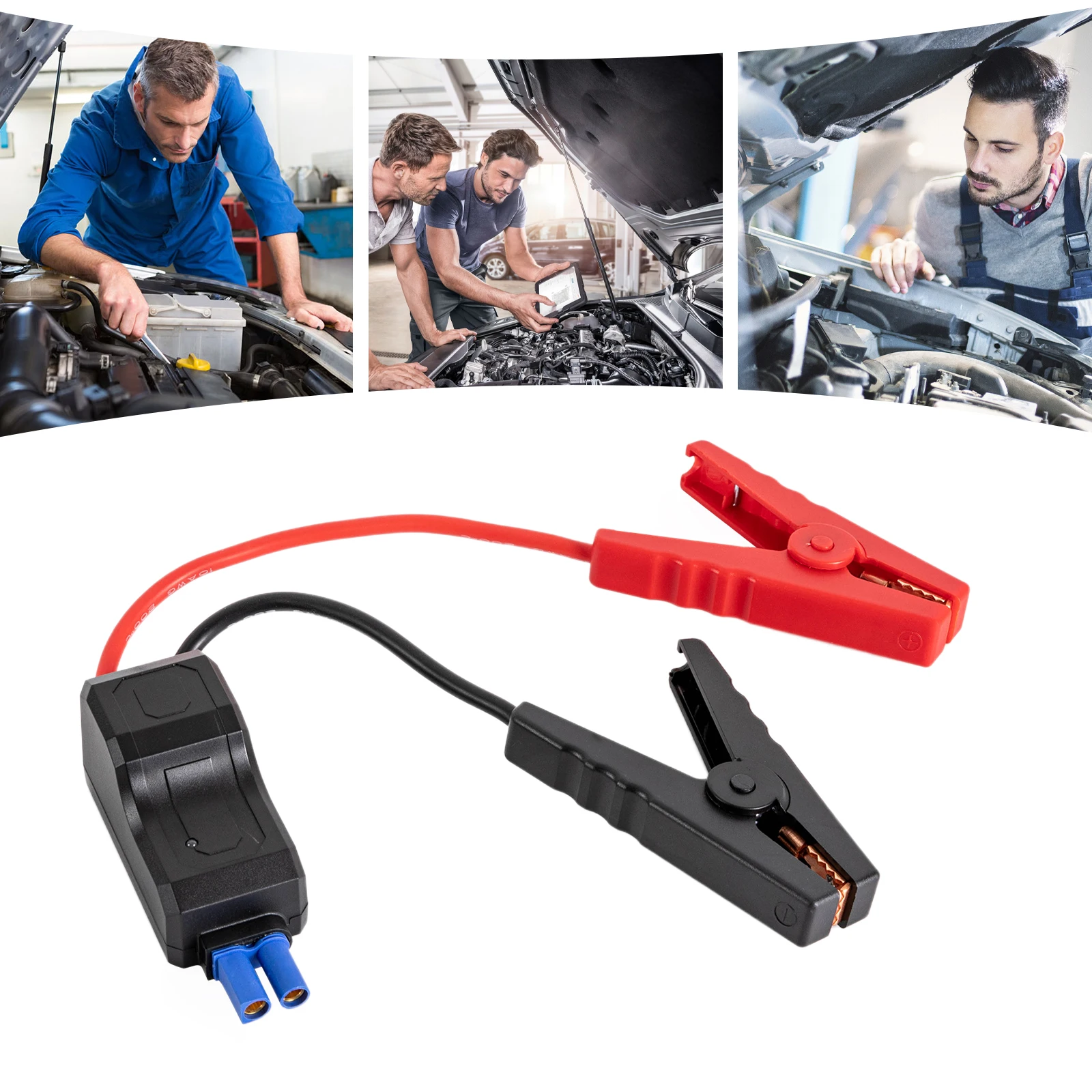 Portable Smart Jumper Cable Imazing Car Connector Alligator Clamp Booster Battery Replacement + Safe Protection Durable