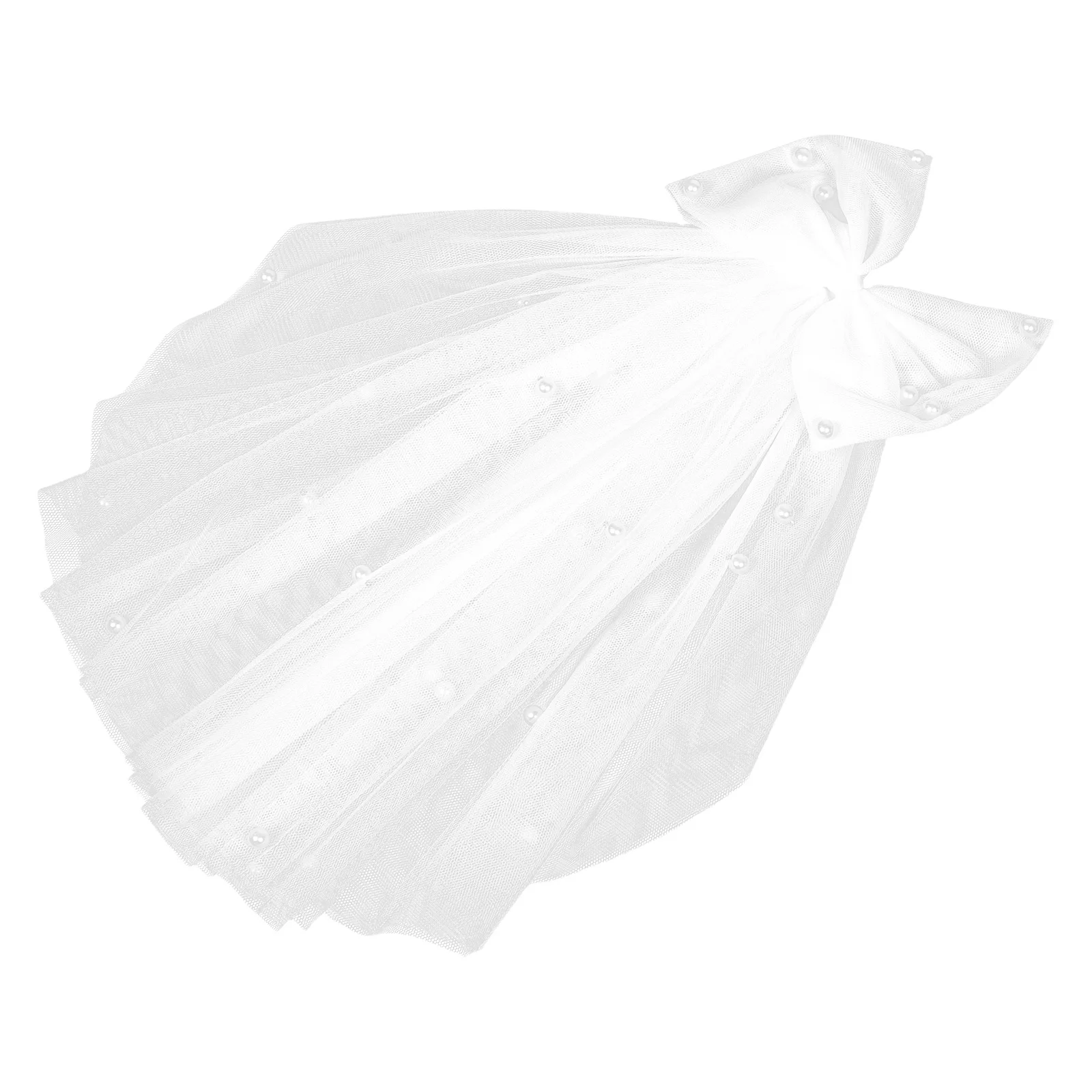 

Pet Wedding Veil Artificial Pearl Bow Dog Bridal Accessories Small Pet Headdress Party Decoration Dog Wedding Veils