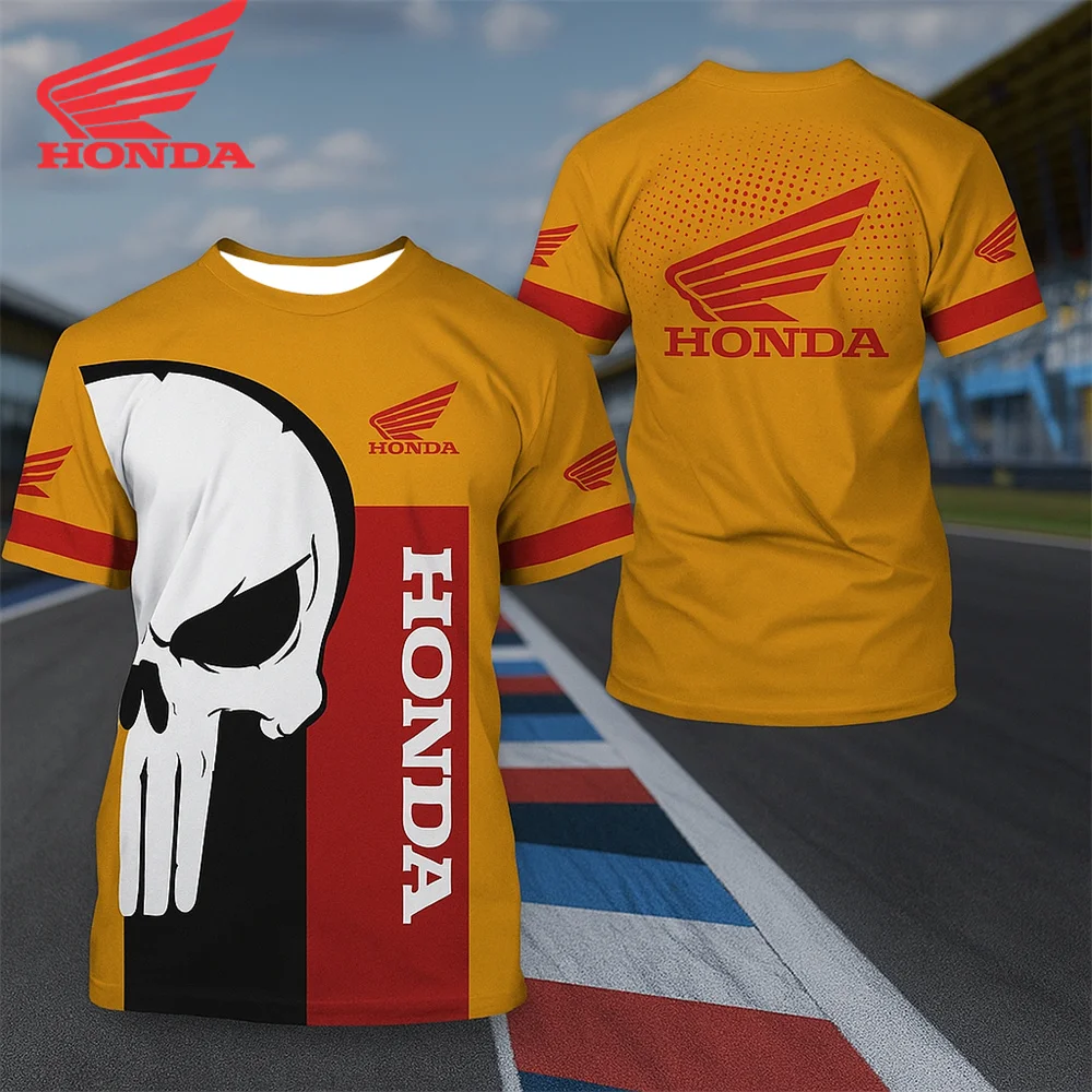 تيشيرتات هوندا للدراجات النارية والسباق للرجال الأكثر مبيعًا في عام 2025 مطبوعة ثلاثية الأبعاد سريعة الجفاف، خفيفة الوزن، فتل العرق لركوب الدراجات