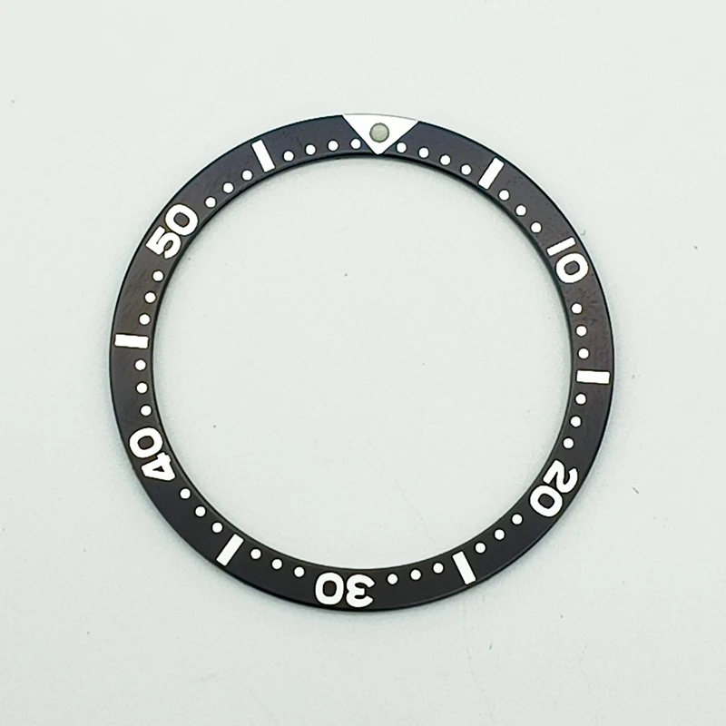 38mm Flat Aluminum Watch Bezel Insert Fits  Seiko SKX007 SKX009 SKX171 SRPD Watch Case With Sticker Sheet Ring Accessories