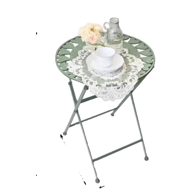 

Metal Hollow Out Flower Rack, Balcony Floor Shelf, Folding Storage, Garden Round Table, European Style, Indoor Gardening