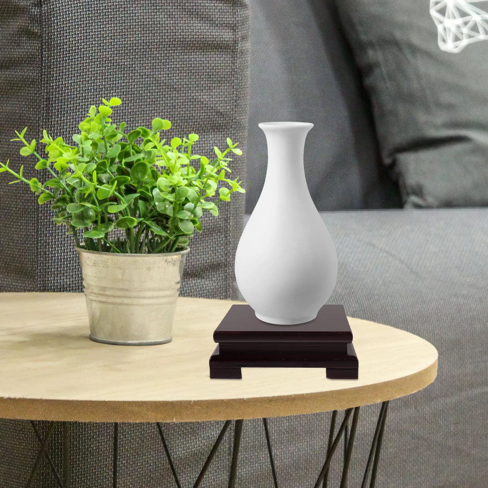 

1pc Wooden Flowerpot Holder Square Base Stand for Tea Set Vase Jade Display Shelves Home Decor Craft Fair Storage Assistant