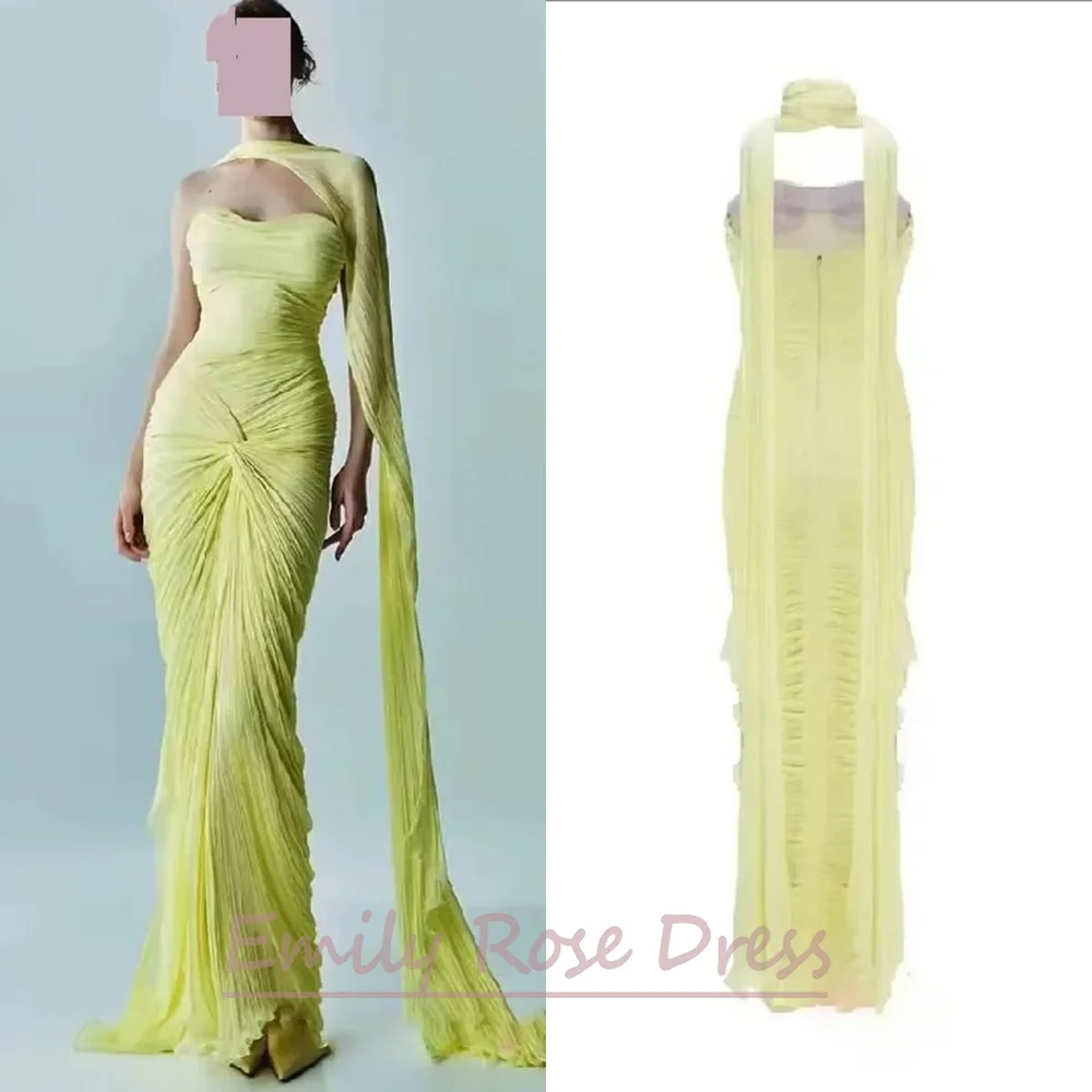 Precioso vestido de fiesta sin mangas personalizado, escote en forma de corazón, largo hasta el suelo, cintura plisada, elegante, Formal, ajustado, vestido de noche de sirena