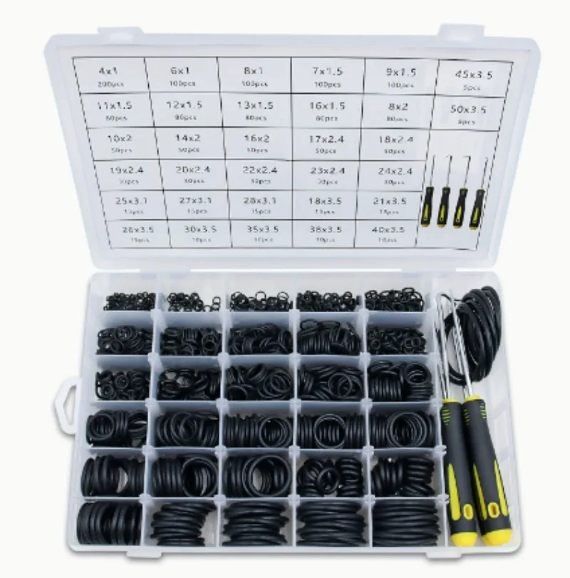 1540Pcs O Ring Kit for Auto Engines Car Air Condition Faucet Plumbing Water Fitting Seal Leak Repair O-rings Gaskets