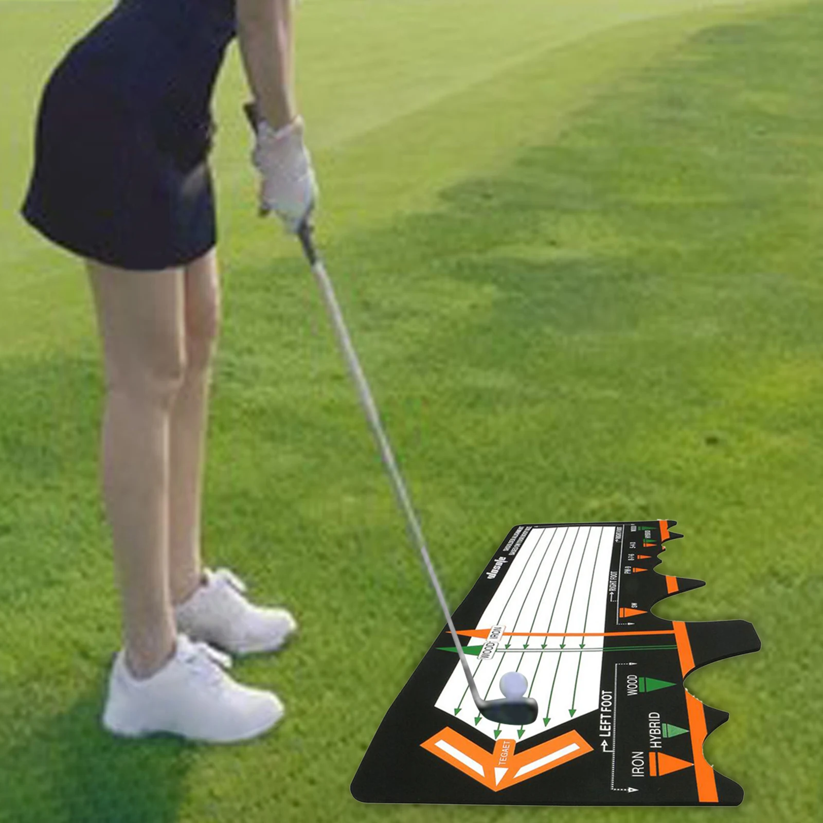 Golf Training Aids Pad Posture Auxiliary Mat for Trajectory Direction Analysis Pad Swing Path  Golf Training Mat