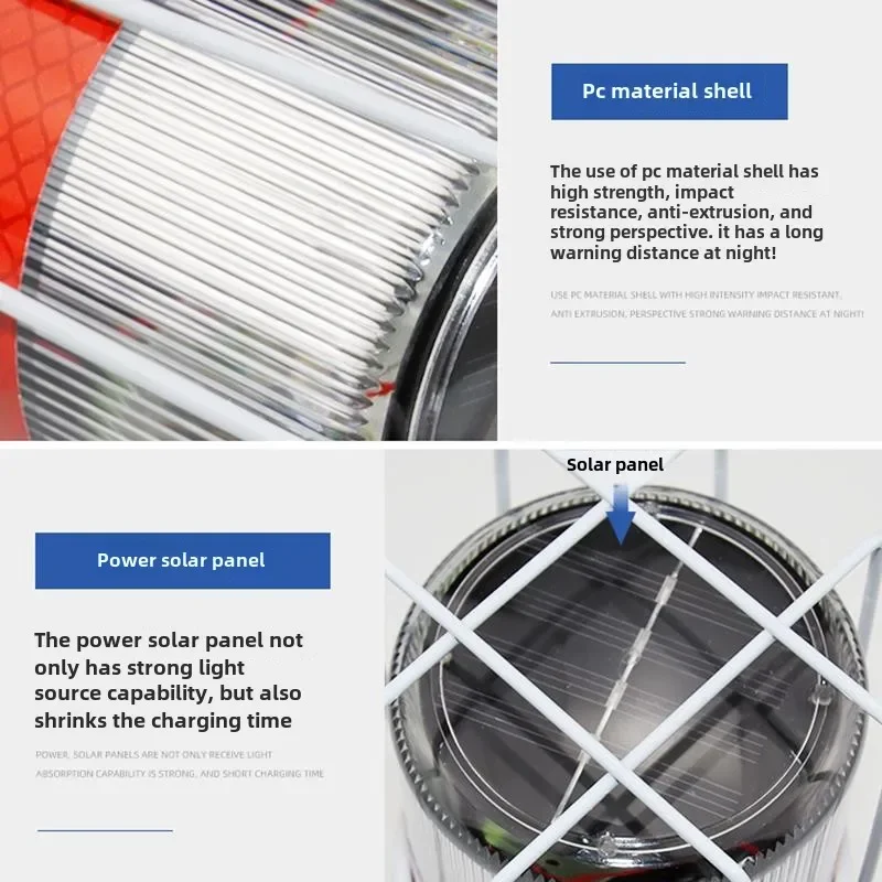 Multipurpose Sturdy Reliable Solar Powered Flashing Explosion-proof LED Warning Lamp for Construction and Marine Emergencies