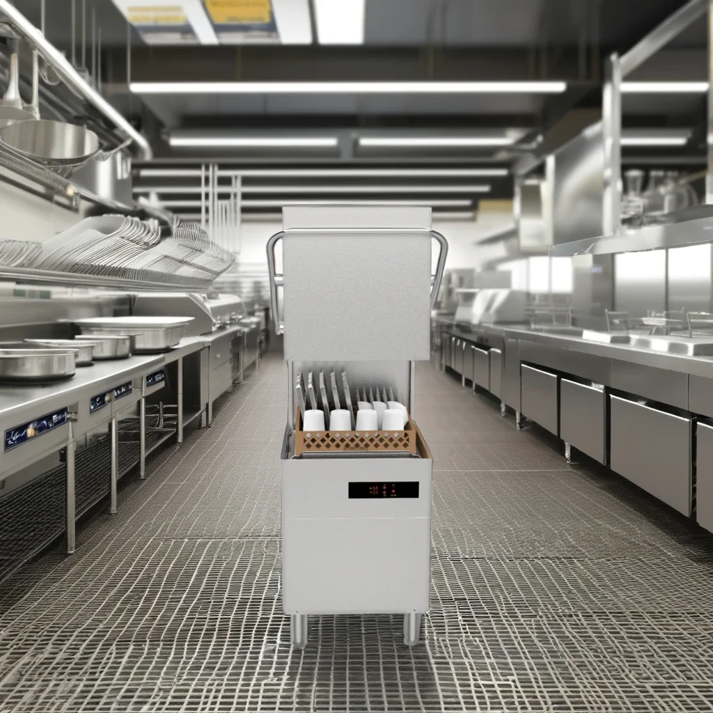 Macchine da cucina commerciali Lavastoviglie industriale indipendente in acciaio inossidabile Soluzioni per lavastoviglie per ristoranti di hotel