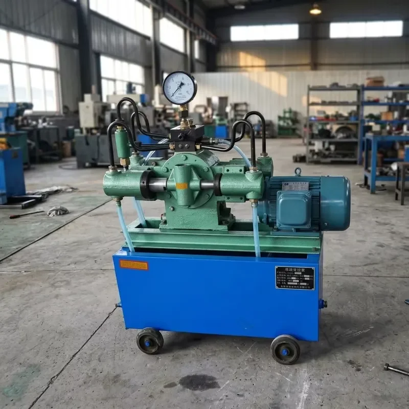 Electric Pressure Test Pump Dual Piston Copper Motor Adjustable Pressure Stable Pressurization for Pipeline Pressure