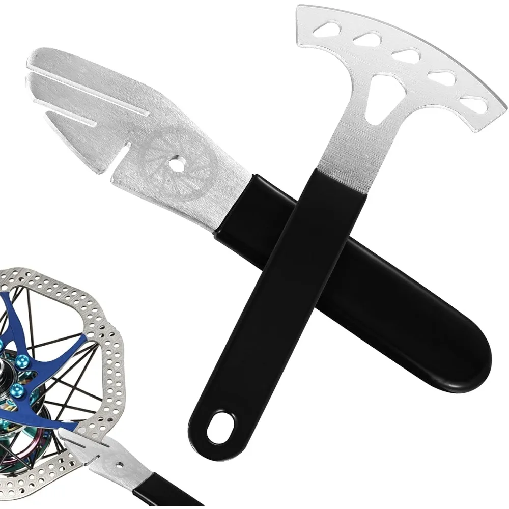 

Bicycle Rotor Truing Fork 2pcs Bicycle Disk Brake Rotor Alignment Tool for Mountain Road Bike No Damage to Your Disk