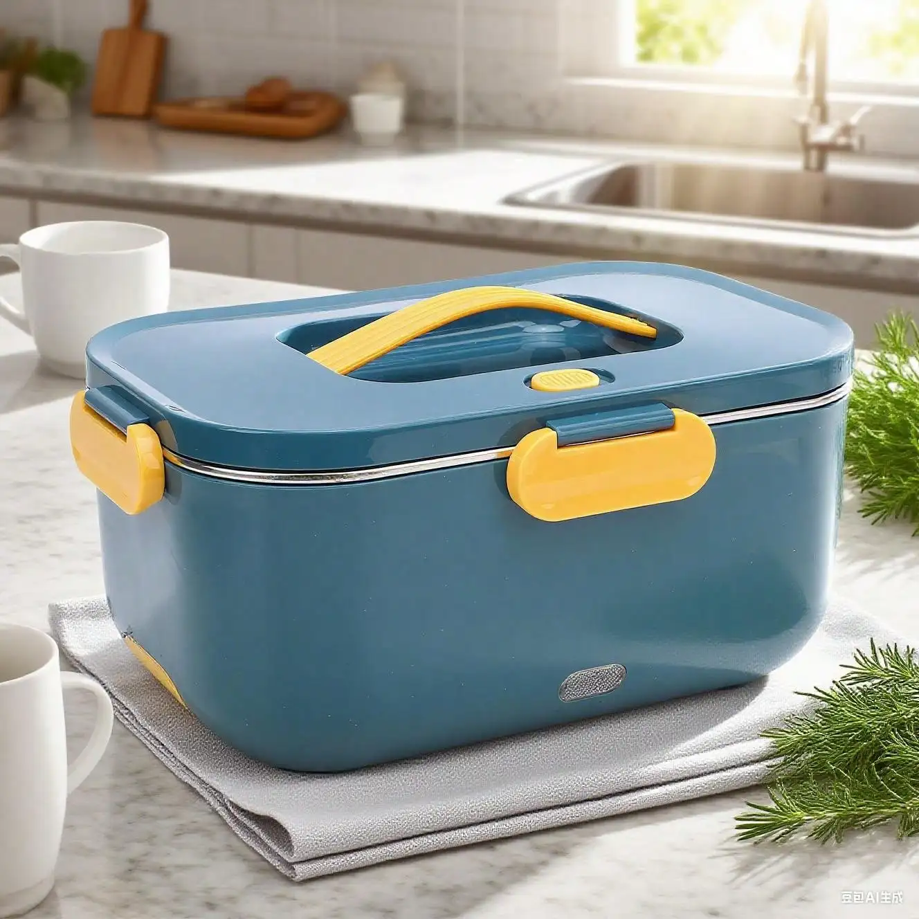 

Electric Lunch Box for Adults – Portable Food Warmer with 2L Stainless Steel ,110V Heated Lunch Box for Car, Truck, Office