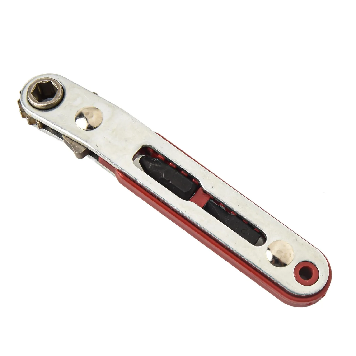 3pcs Mini Ratchet Wrench Screwdriver Set with 90 Degree Offset Handle Compatible with Hex Shank Screwdriver Bits