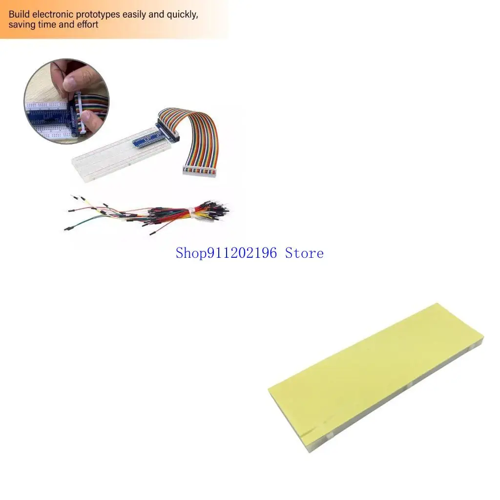 

P82A GPIO Breakouts Expansion Board Ribbon Cable Assembled T Type GPIO Adapter 40Pin Flat Ribbon Cable 65Pcs Jumper Wire