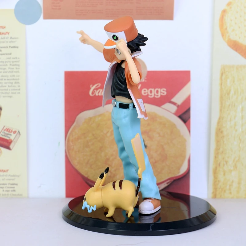 Pokemon Ash Ketchum Pikachu Model Anime Collection Decorative Statue Cute Figure Children's Toy Ornaments Christmas Gift