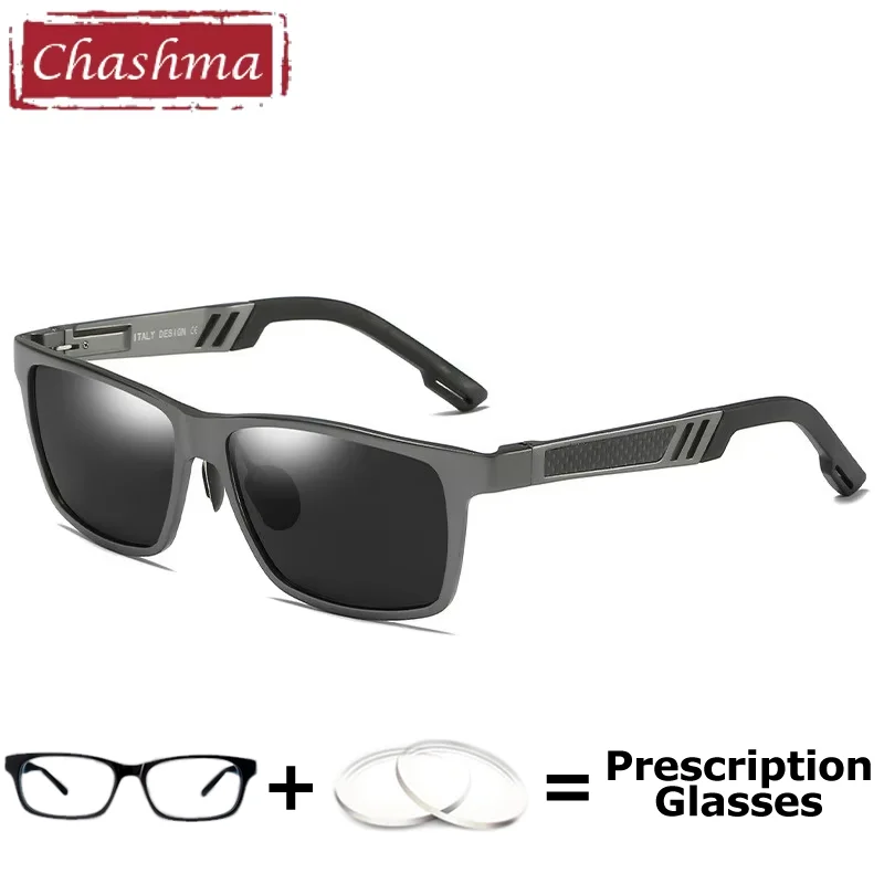 Men Sport  Optical Frame Prescription Sunglasses Polarized UV Protection Driving Gafas Male Dark Gray Fishing Glass