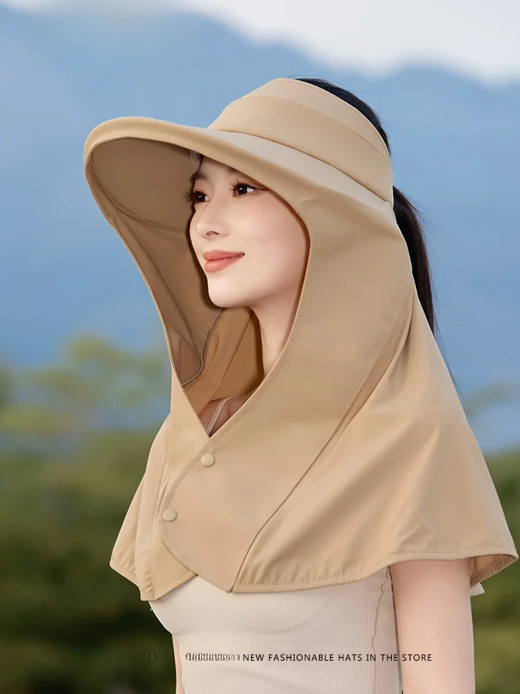 

Large Size Scarf Sun Protection Hat Ice Silk Cool Feeling Full Range Sunade Clothing Women's Outdoor Cycling Hat Casual Sle