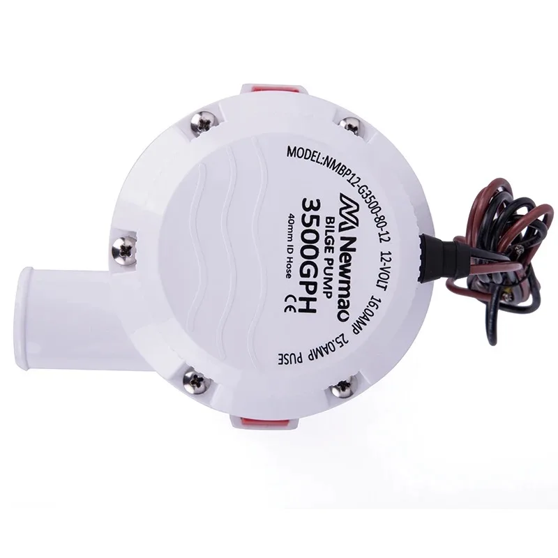 Imagem -02 - Bomba de Água Elétrica para Barcos Barco Submersível Bomba de Água com Interruptor de Flot Grande Fluxo dc 12v 24v 3700 Gph