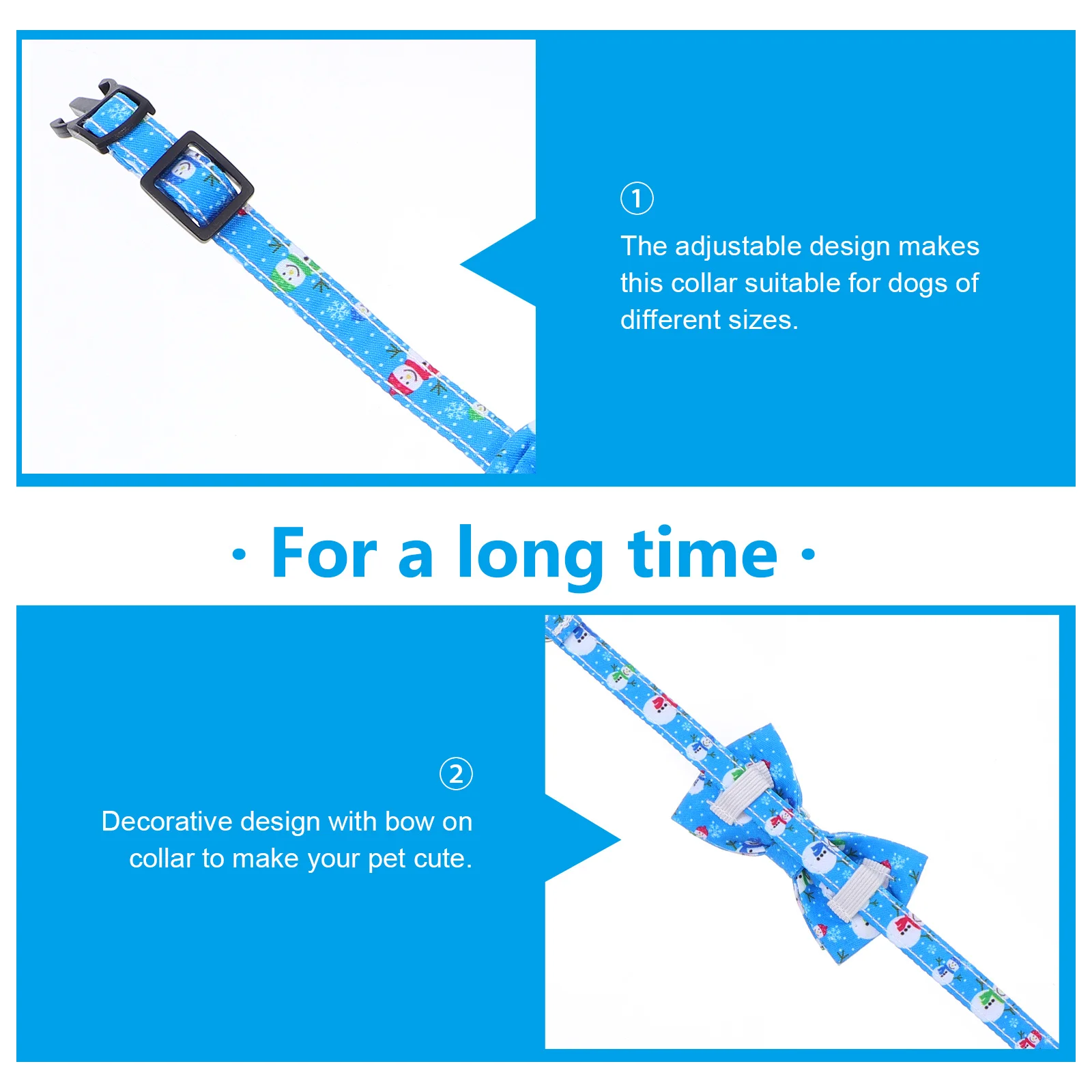 

Pet Cat Collar Christmas Snowman Bowtie Charm Premium Material Durable Comfortable Kitten Necklace Pet Safety Collar