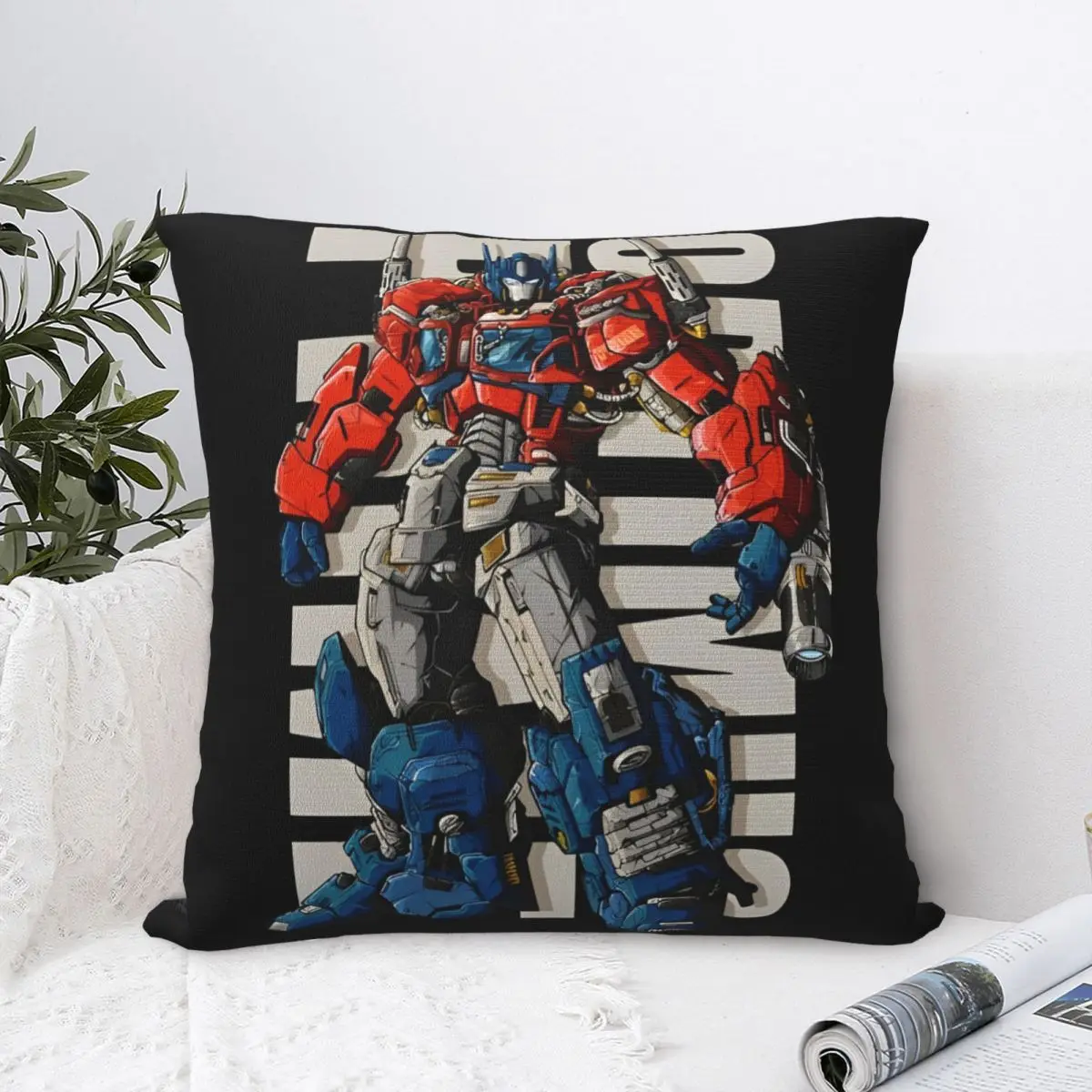 Optimus TRANSFORMERS Printed Pillowcase Cushion Cover Throw Pillow Cover Warm Sofa Decor Square Multiple Sizes