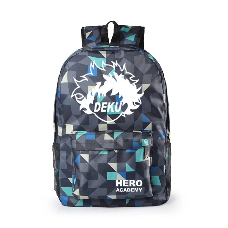 My Hero Academia Anime Backpacks Figure Midoriya Izuku Deku Luminous Cosplay Kids School Bags Large Capacity Rucksack Mochila