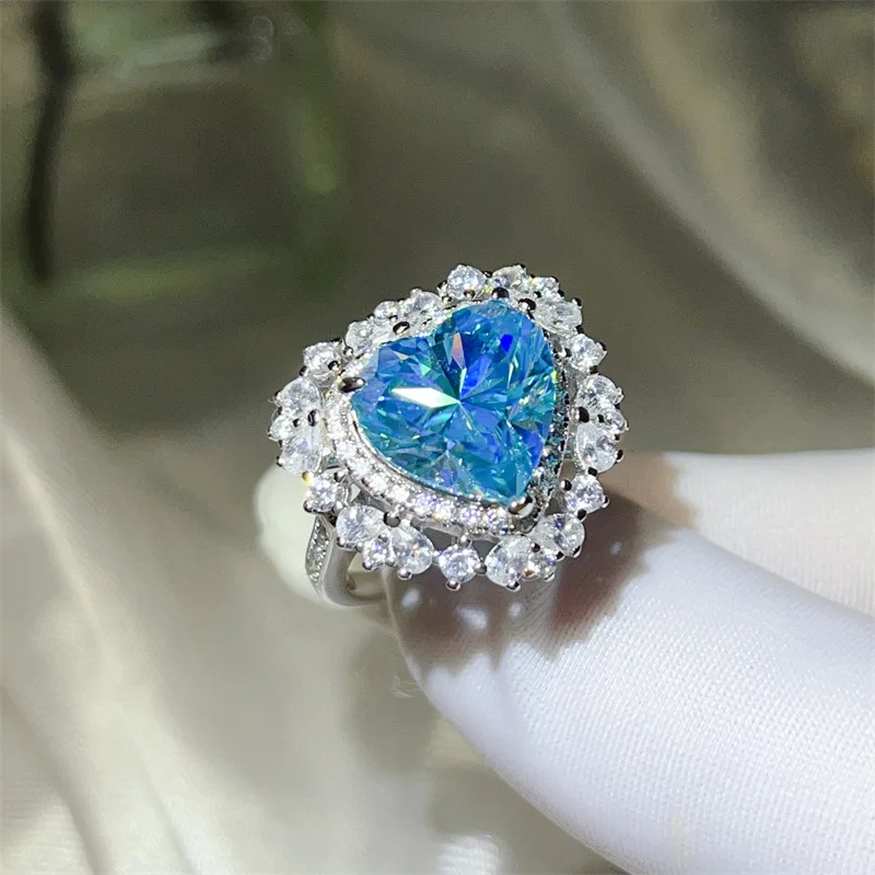 

Классическое женское кольцо с бриллиантом из настоящего муассанита 5c, стерлинговое серебро 925 пробы, вечерние обручальные кольца для женщин, обручальные украшения