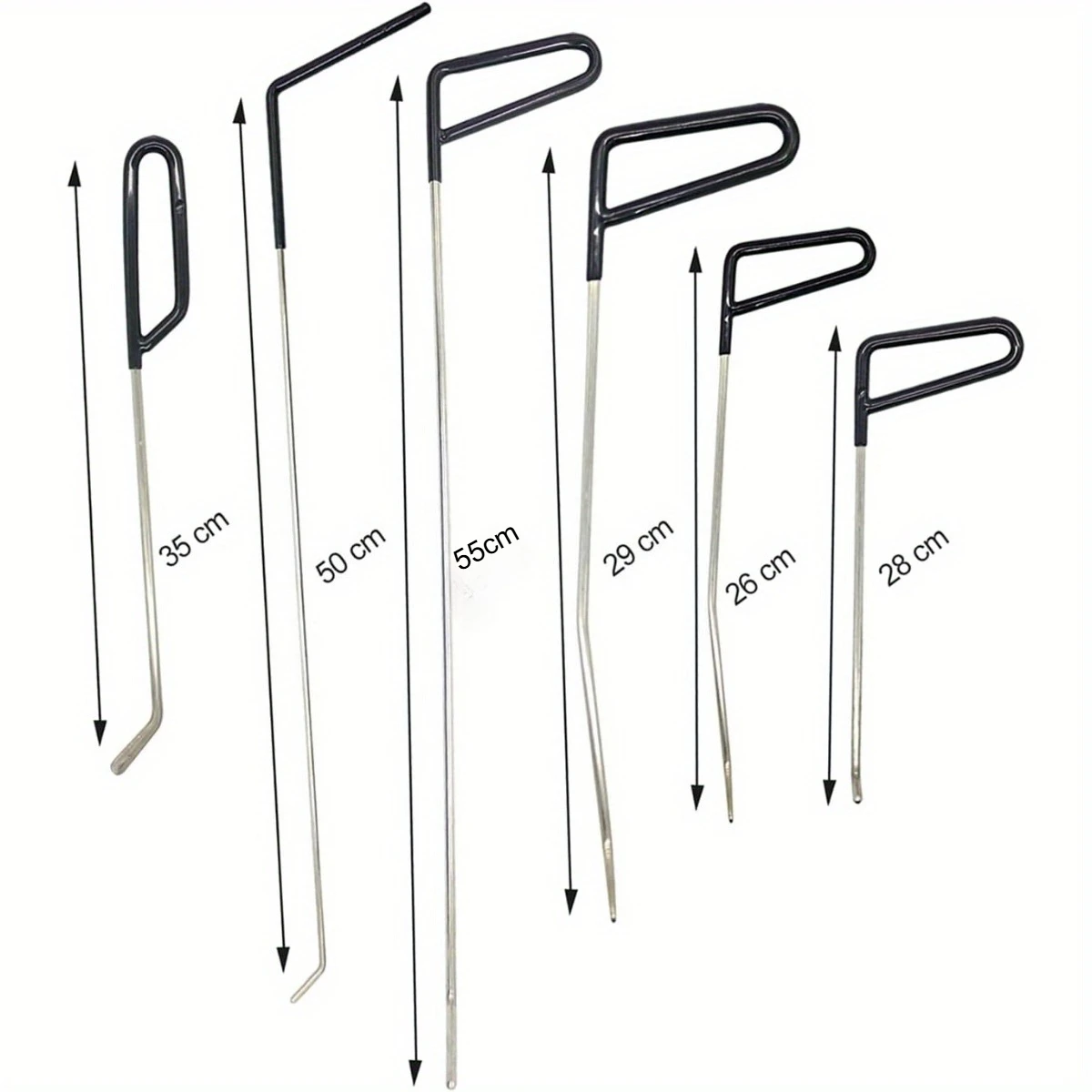 جديد سيارة هوك قضبان بدون طلاء دنت إصلاح حائل مزيل السنانير قضبان أطقم السيارات الجسم الخدوش الفولاذ المقاوم للصدأ الأيدي أدوات