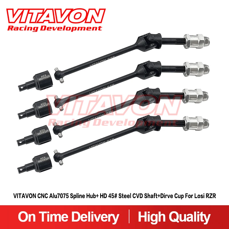

VITAVON CNC Alu7075 Spline Hub+ HD 45# Steel CVD Shaft+Dirve Cup For Losi RZR