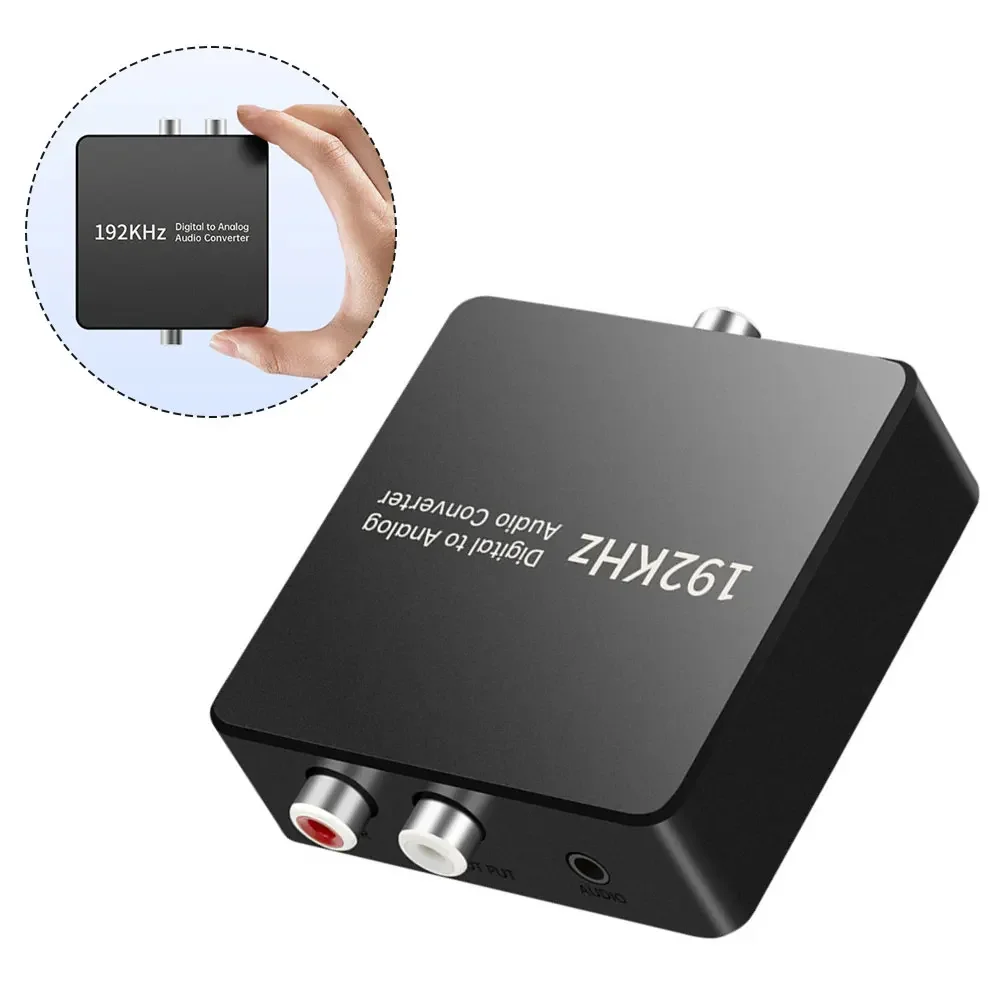 Coaxial Audio Converter SPDIF To RCA/3.5mm Stereo Adapter With Multiple Audio Output Options For TVs/Speakers, Headphones