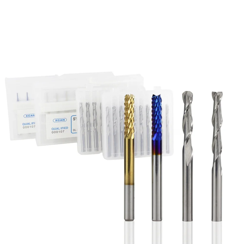 

40 Pcs 1/8 Shank ((3.175mm) Pcb Engraving Bit Flat Tip Set Mill Ball Nose Milling Cutter