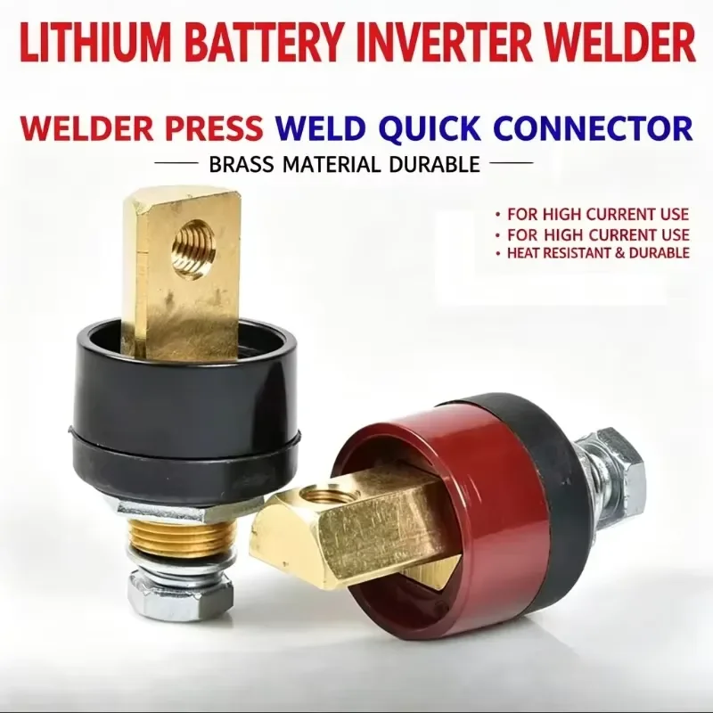 Thickened Pure Copper Front Plate Quick Connector 35-50 Welding Machine Socket Rebar Welding Machine Lithium Battery