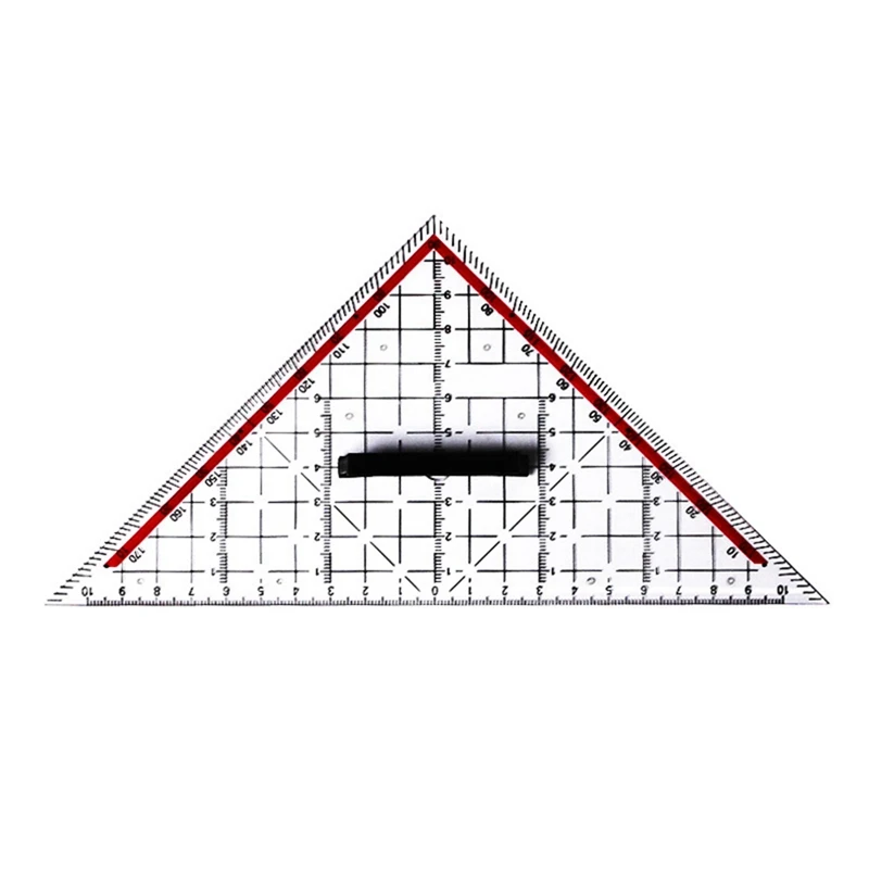 Top-Drawing Triangle Ruler Multi-Function Drawing Design Ruler With Handle Protractor Measurement Ruler Stationery