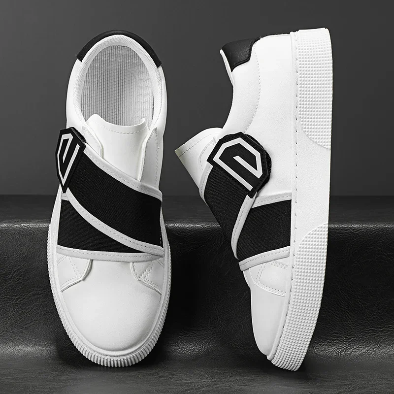 

New Men Business Casual Shoes Fashion Anti Slip Outdoor Sneakers Comfortable Wear-resistant Walking Shoes Leather Walking Shoes