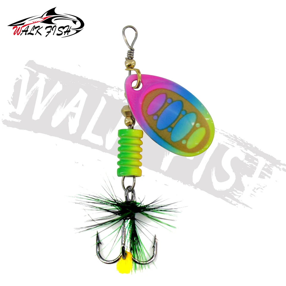 Spinnerbait Walk Fish 4.5g – Señuelo metálico con plumas para lucio - imagen 3