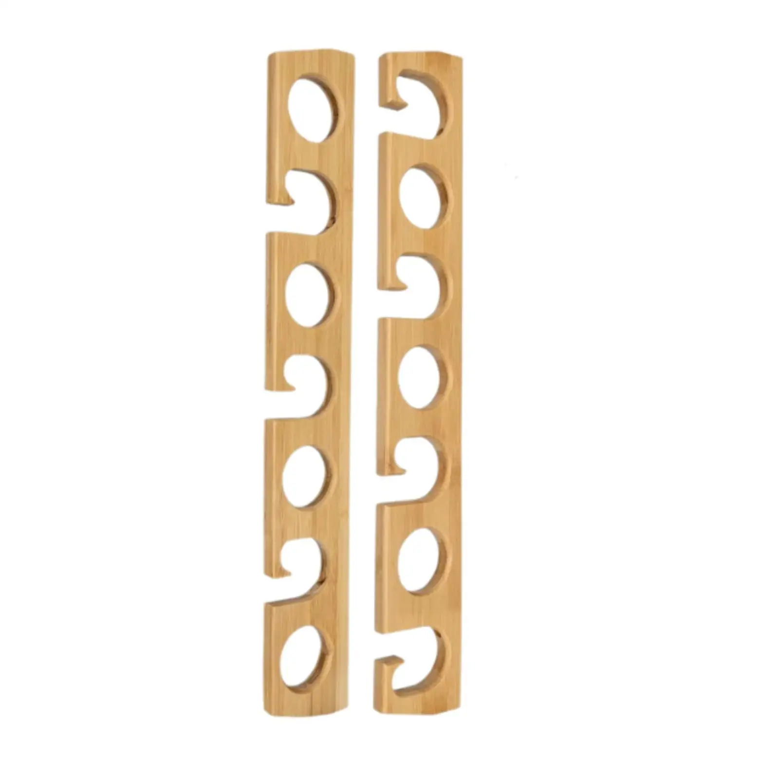 

2Pcs Fishing Rod Holders Display Gear Equipment Wood for Garage Storage Organizer for Men Spinning Rods Shed Cabin Boat House