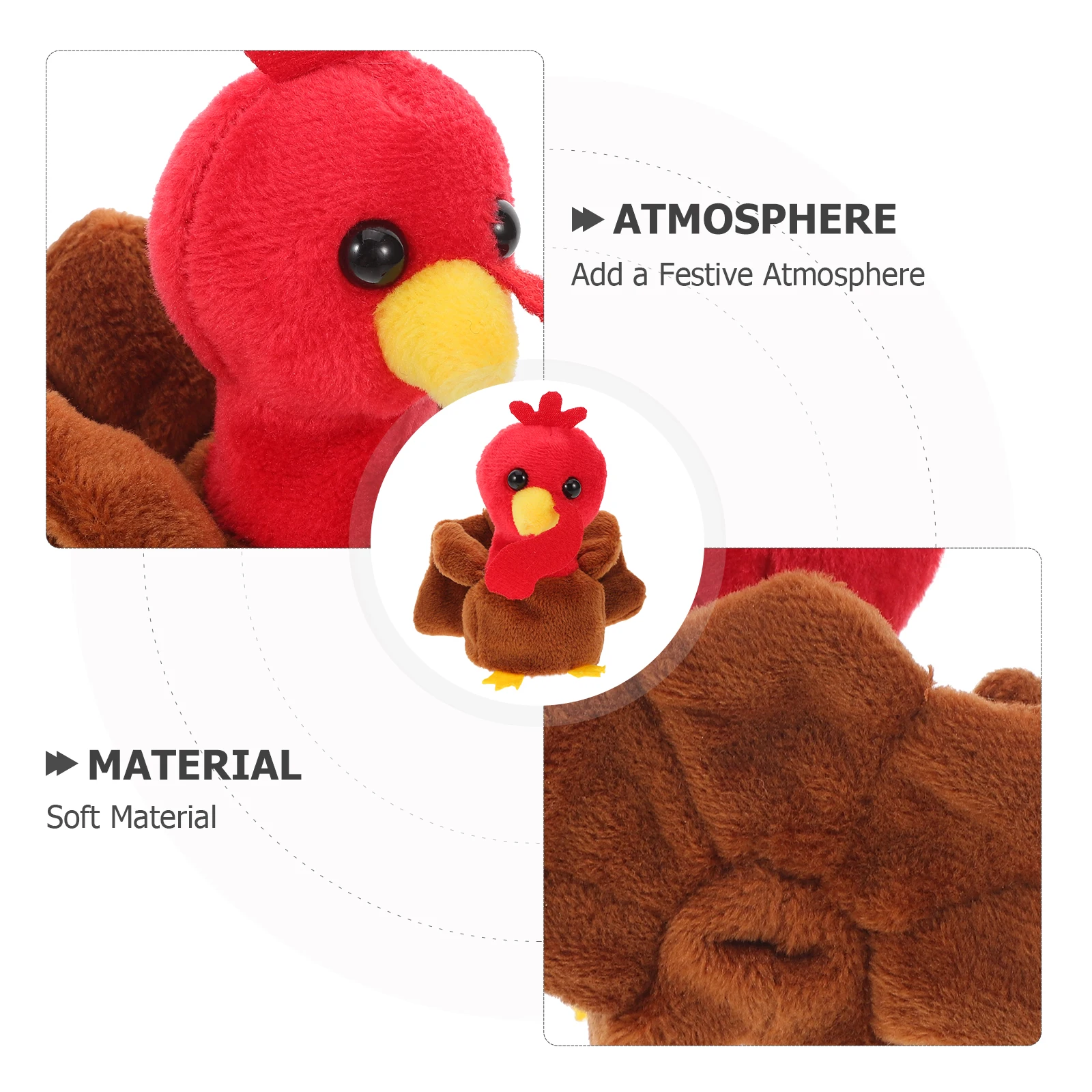 Marionetas de dedo de pavo a granel, diseño de animales vibrantes para marionetas de aula, actividades de juego de rol, aprendizaje de marionetas para diversión de niños