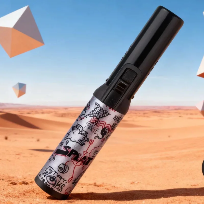 

Baicheng металлическая зажигалка с синим пламенем и прямой реактивной струей, пистолет-распылитель для сигар, металлическая портативная уличная надувная зажигалка для походов