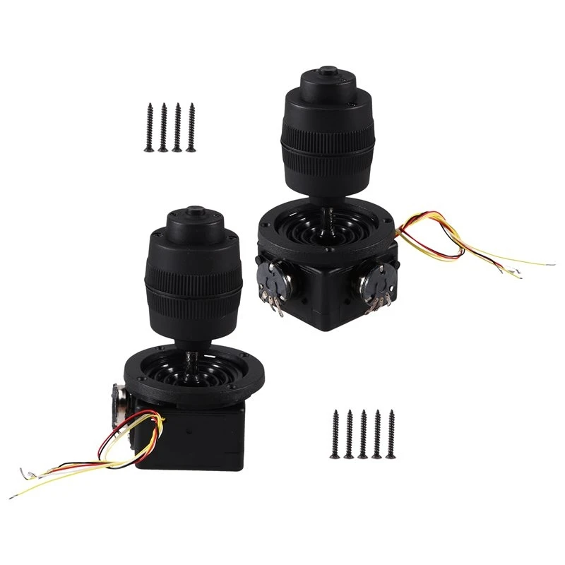 JH-D400X-R2, For Home-Brewed USB Mouse Device Compatible 4 Axis Joystick Potentiometer Momentary Button, Manually Calibrate,2PCS