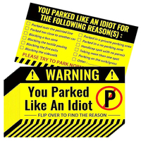 50PCS Bad Parking Cards You Parked Like An Idiot Funny Cardboard Parking Violation Cards With Multi Violation Reasons