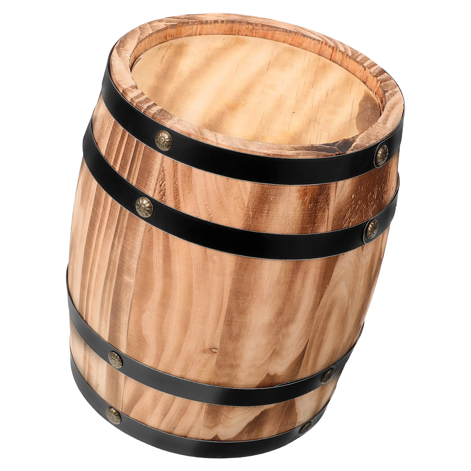 Barrel Decoration Whiskey Wooden Dispenser Ornament Photo Prop Red Landscaping