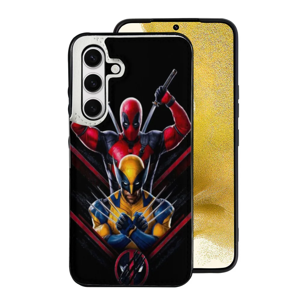 Samsung S24 Series Clamshell Phone Case,Galaxy S24,Galaxy S24 Plus,Galaxy S24 Ultra Dead Pool and Wolverine teaming up