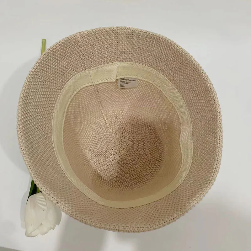 Versatile Bucket Hat for Women Summer Hat Weave Sun Hat Travel Cap Lady Cap Female Simple Fold Floppy Girls Beach Hat Panama