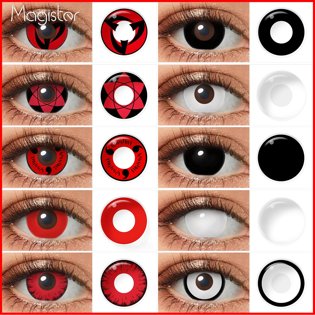 Anime Cosplay Mangekyou Itachi Sharingan Contact Lenses for Eye Kakashi Sasuke Contact Lens Costume Contact Lenses Cosplay Anime