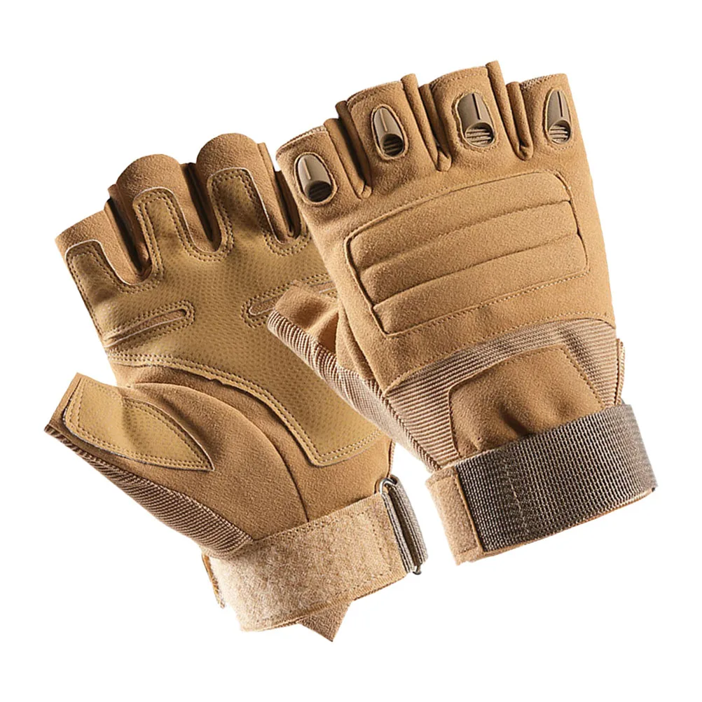 

Winter Outdoor Gloves Unisex Warm Tactical Half Finger Army Green Durable Cycling Riding Skid Proof Windproof Breathable Sports
