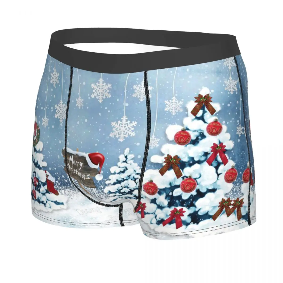 Christmas Day (4) Man's Boxer Briefs Underwear Highly Breathable Top Quality Gift Idea