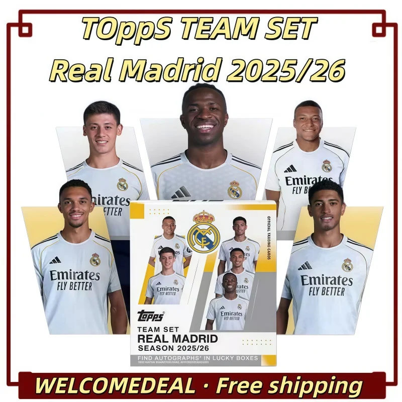 2025-26 TOPPS Team Set Juventus Team Set Arsenal Real Madrid Fußballkarten Mystery Box Anime Sammelkarten Feiertagsspielzeug für Kinder