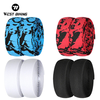 WEST BIKING Road Bike Handlebar Tape Damping Anti-Slip Wraps with Bar End Plugs Fishing Rod Cycling Handle Bar Belt Tape 2pcs
