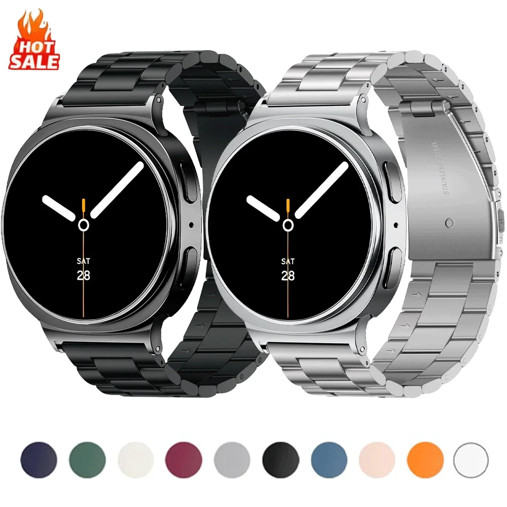 Metal Band for Samsung Galaxy Watch 9 8 40mm 44mm 8 Classic 46mm Stainless Steel Strap for Galaxy Watch Ultra 2026 47mm Bracelet
