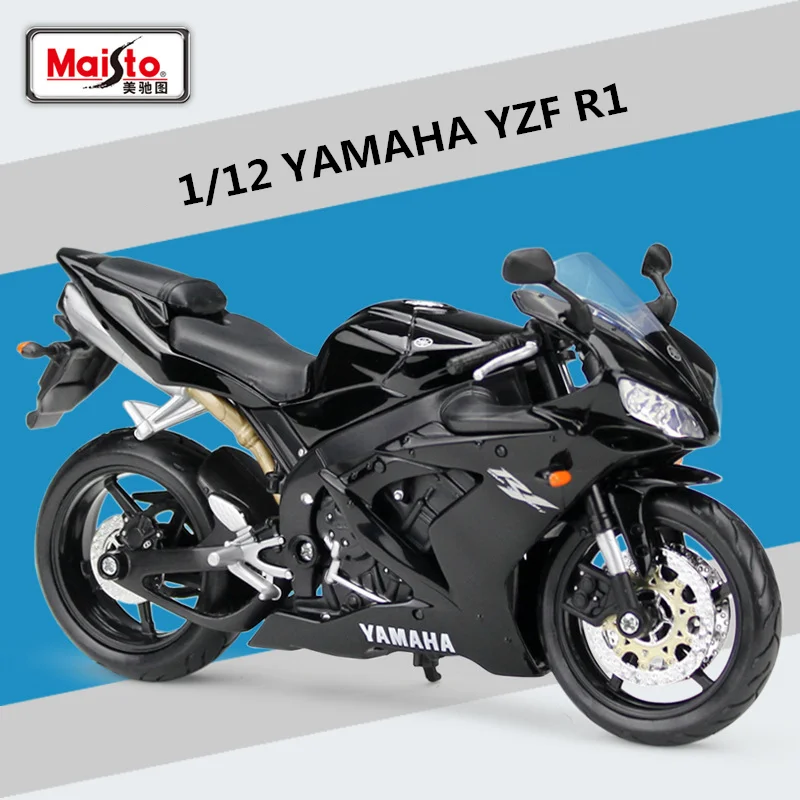 Maisto 1:12 2021 YAMAHA YZF-R1 Alloy Racing Motorcycle Model Metal Street Sports Motorcycle Model High Simulation Kids Toy Gifts